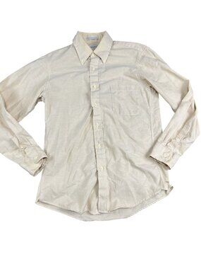 Vintage Arnie by Arnold Palmer Mens Beige Long Sleeve Button-Up Shirt Medium